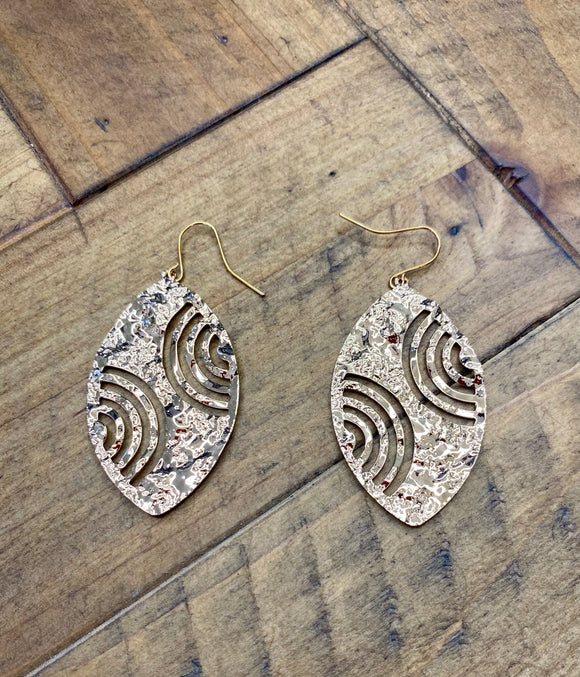 Goldish Cutout Design Earrings