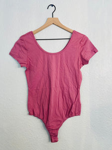 Short Sleeve Body Suit Pink