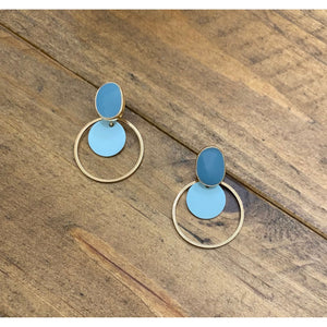 Blue Ring Design Earring
