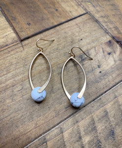 White Dangle Design Earrings
