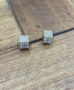 Diamond Look Square Cube Design Earrings