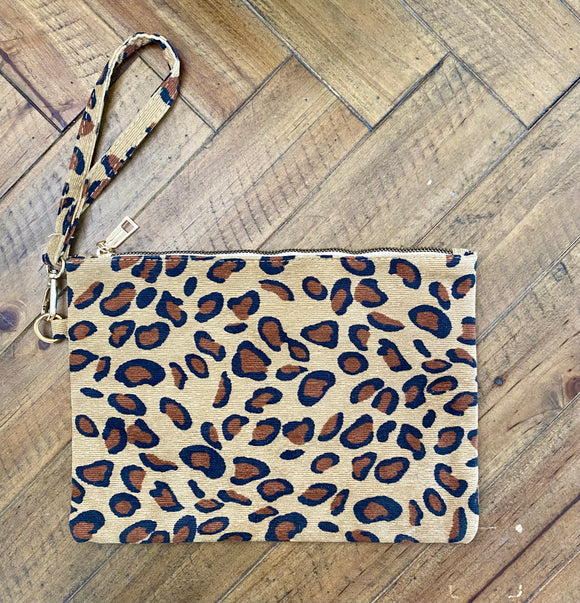 Large Leopard Hand Clutch (11 W by 8 H)