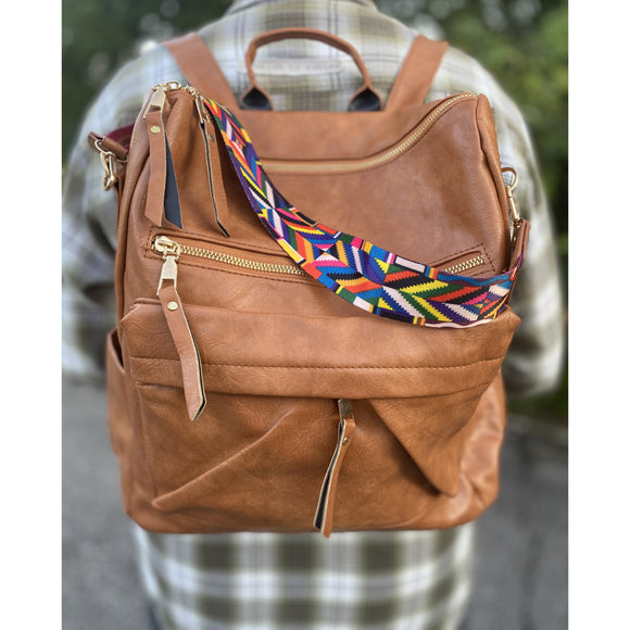 Back Pack with Guitar Strap - Tan