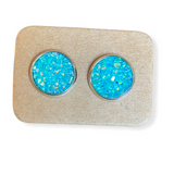 Placed Round Stud Earrings