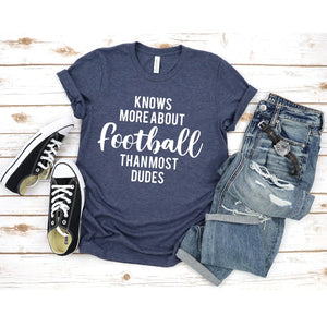 Knows More About Football - Direct to Film (DTF) - Graphic Tee
