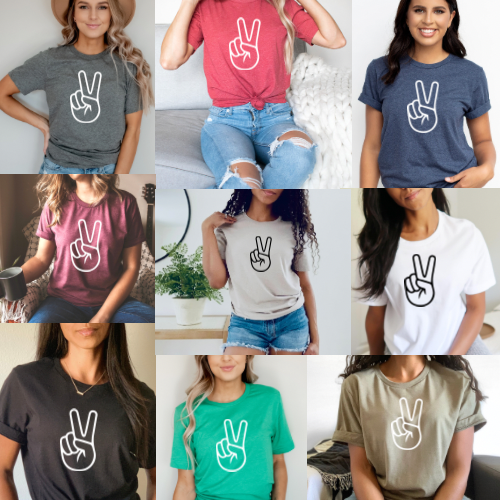 Peace Sign - Direct to Film (DTF) - Graphic Tee