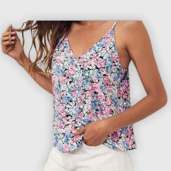 Bright Colored Floral Tank Top