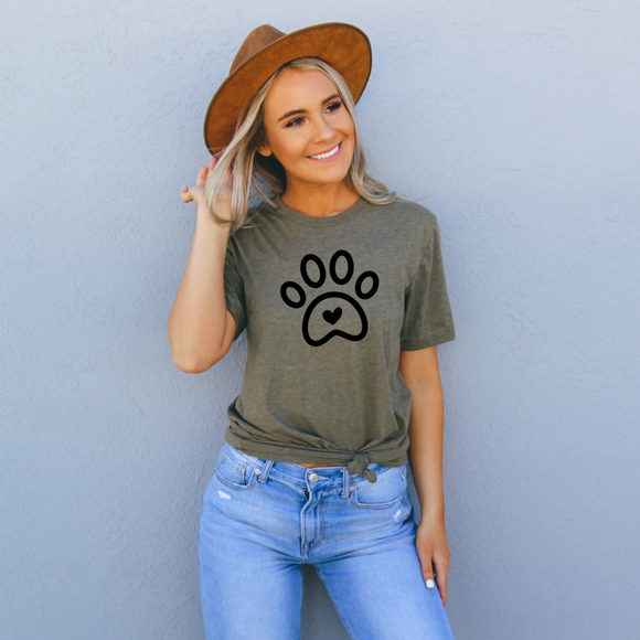 Paw Print - Ink Deposited Graphic Tee