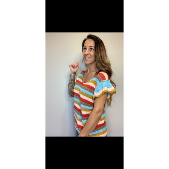 Colorful Crochet Shirt