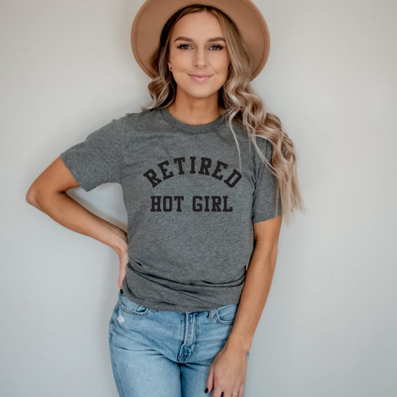Retired Hot Girl - Ink Deposited Graphic Tee