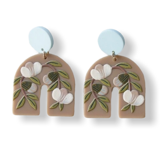 Leaf Pattern Adorable Acrylic Earring