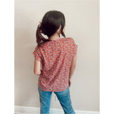 Red Floral Short Sleeve